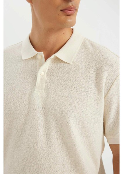 Regular Fit Kısa Kollu Krep Polo Tişört C4149AX24SM