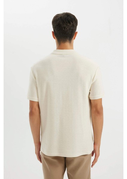 Regular Fit Kısa Kollu Krep Polo Tişört C4149AX24SM