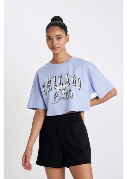 Fit NBA Chicago Bulls Bisiklet Yaka Kısa Kollu Tişört C6310AX24HS