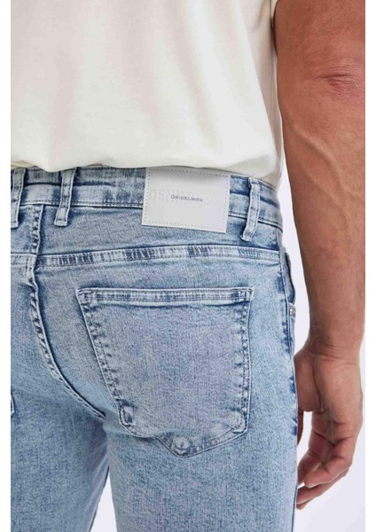 Carlo Skinny Fit Ekstra Dar Kalıp Normal Bel Ekstra Dar Paça Jean Pantolon D1821AX24SM