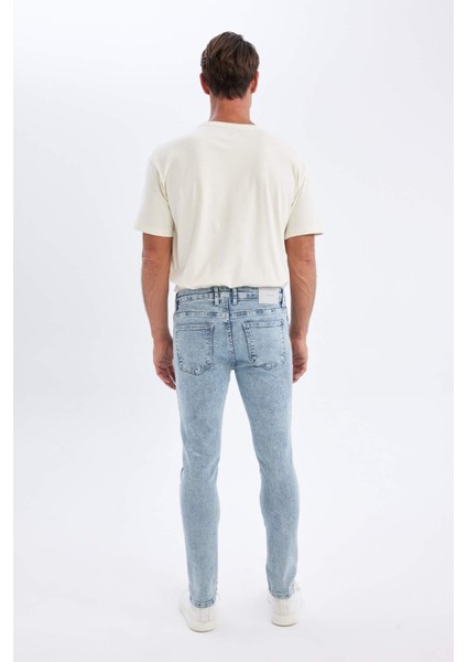 Carlo Skinny Fit Ekstra Dar Kalıp Normal Bel Ekstra Dar Paça Jean Pantolon D1821AX24SM