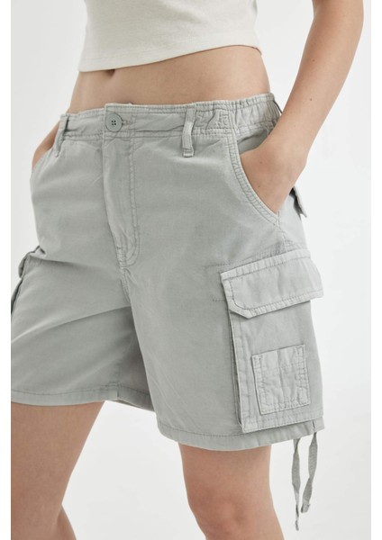 Coool Regular Fit Normal Bel Kısa Paça Gabardin Şort D1006AX24SM