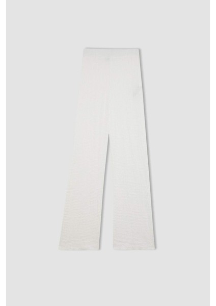 Regular Fit Beli Lastikli Basic Düz Bürümcük Pantolon D4415AX24SM
