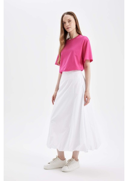 Balloon Fit Poplin Maxi Etek C8936AX24SM