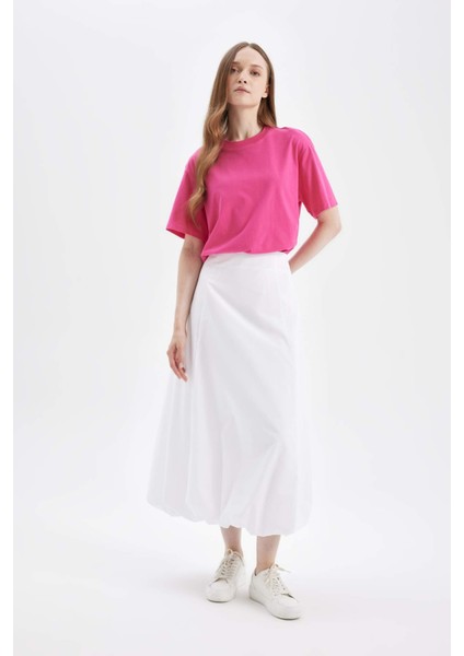 Balloon Fit Poplin Maxi Etek C8936AX24SM
