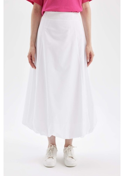 Balloon Fit Poplin Maxi Etek C8936AX24SM