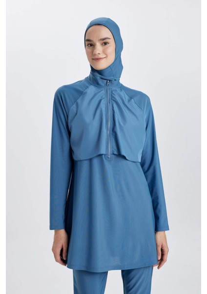 Regular Fit 4'lü Basic Burkini Tesettür Mayo Takım B5232AX24SM