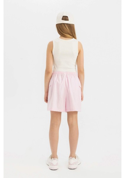 Kız Çocuk Pamuklu Şort B5049A824HS