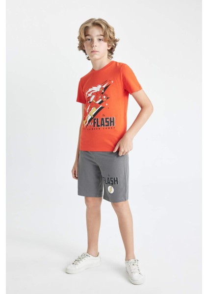 Erkek Çocuk The Flash Pijama Takımı Kısa Kollu Üst Şort C5598A824SM