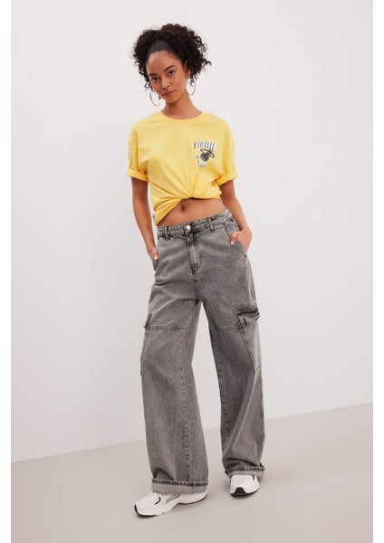 Fit NBA Miami Heat Boxy Fit Bisiklet Yaka Kısa Kollu Tişört B9888AX24SM