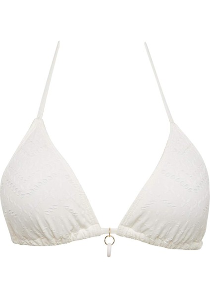 Fall in Love Regular Fit Nakışlı Brode Üçgen Bikini Üstü B6894AX24SM