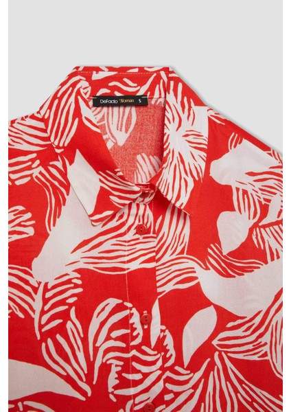 Loose Fit Desenli Uzun Kollu Gömlek U3684AZ24SM