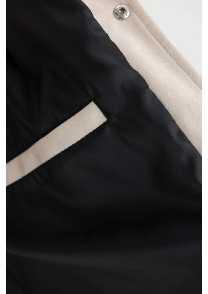 Slim Fit Dar Kesim Süet Ceket Dar Kesim Gömlek Yaka Çıtçıtlı Cepli C7906AX24SP