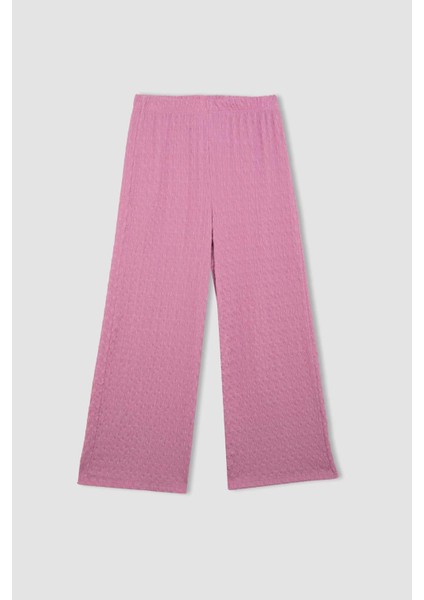 Kız Çocuk Wide Leg Geniş Bol Paça Bürümcük Pantolon C5327A824SM