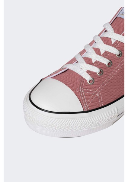 Kadın Kalın Taban Bağcıklı Bez Ayakkabı B9793AXNS