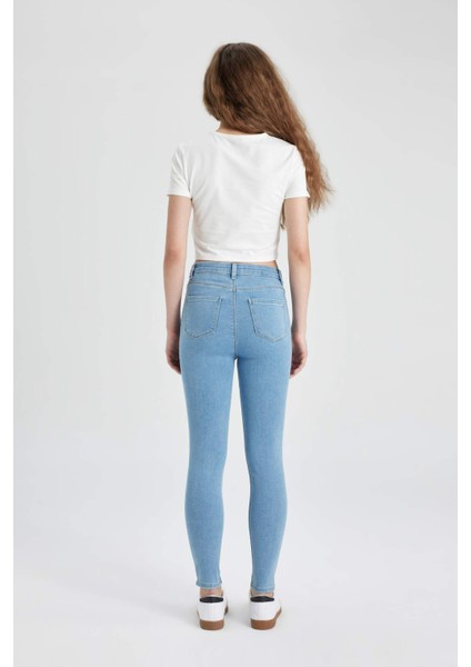 Jegging Yüksek Bel Bilek Boy Dar Paça Basic Jean Pantolon B7498AX24SP