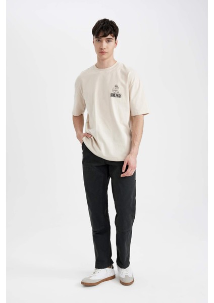 One Piece Oversize Fit Bisiklet Yaka Baskılı Kısa Kollu Tişört B8098AX24SM fiyatları
