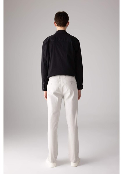 Regular Fit Normal Kesim Gabardin Chino Kanvas Pantolon Yazlık Fermuar Cepli Düz Paça B2088AX24SP