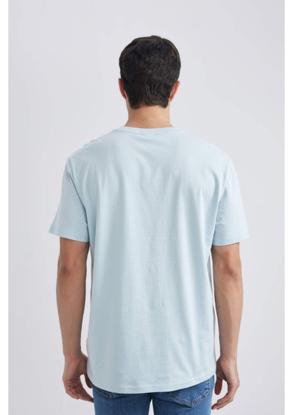 %100 Pamuk New Regular Fit Bisiklet Yaka Basic Düz Kısa Kollu Tişört V7699AZ24SP