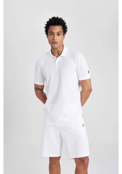 DeFactoFit Slim Fit Polo Yaka Kısa Kollu Pamuklu Tişört V2910AZ24SP fırsatları