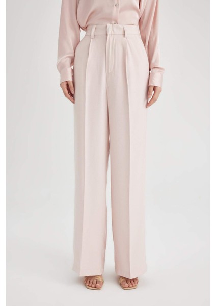 Pantolon Wide Leg Yüksek Bel Cepli Geniş Bol Paça A1138AX24SM