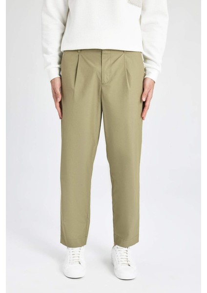 Yazlık Kumaş Pantolon Tapered Fit Normal Kesim Düz Paça Cepli B6667AX24SP