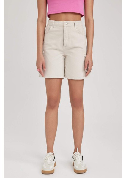 Regular Kargo Gabardin %100 Pamuk Şort