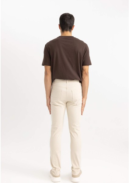 Yazlık Gabardin Chino Kanvas Pantolon Slim Fit Dar Kesim Dar Paça Cepli B2089AX24SP