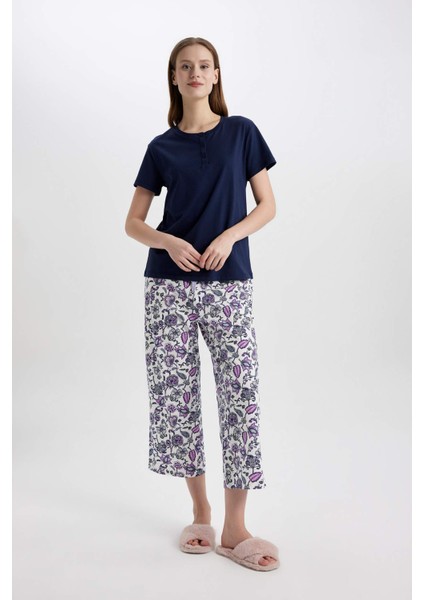 Fall in Love Regular Fit Kısa Kollu Pijama Takımı B6194AX24SP