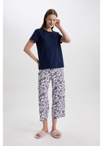 Fall in Love Regular Fit Kısa Kollu Pijama Takımı B6194AX24SP