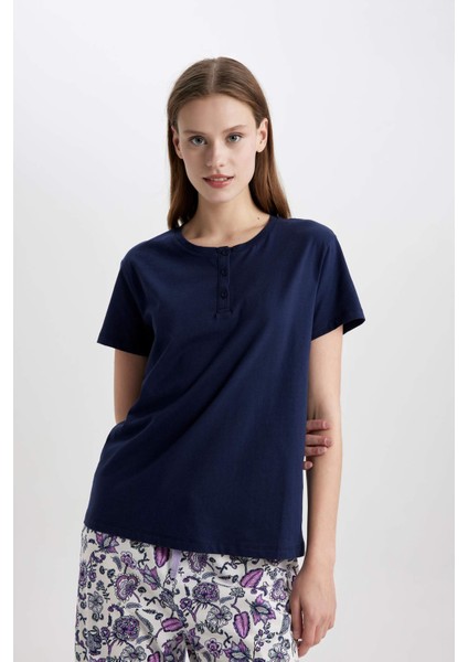 Fall in Love Regular Fit Kısa Kollu Pijama Takımı B6194AX24SP
