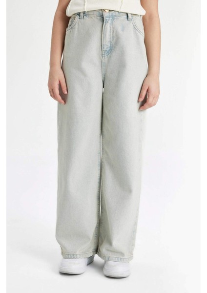 Kız Çocuk Wide Leg Geniş Paça Jean Pantolon B9825A824SM