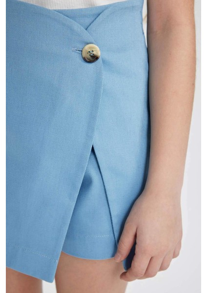 Kız Çocuk Gabardin Şort Etek C0127A824SM