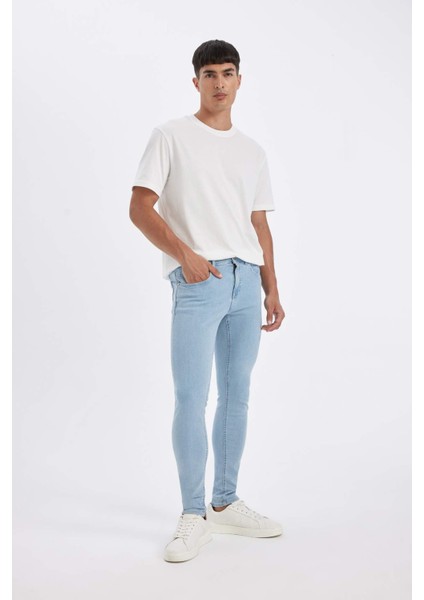 Super Skinny Fit En Dar Kalıp Normal Bel Ekstra Dar Paça Jean Pantolon A6942AX24SP