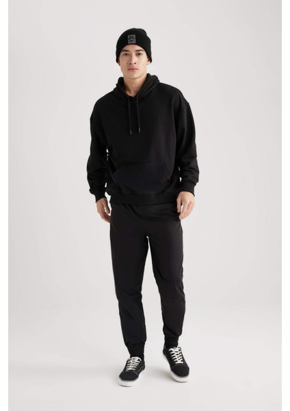 Jogger Gabardin Pantolon Regular Beli Bağcıklı Cepli Lastikli Paça B7493AX24SP