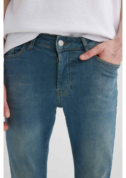 Super Skinny Ekstra Dar Kalıp Normal Bel Ekstra Dar Paça Jean Pantolon R8760AZ24SP