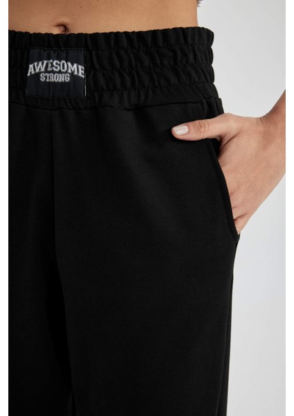 DeFactoFit Sporcu Jogger Eşofman Altı Standart Fit Basic Düz