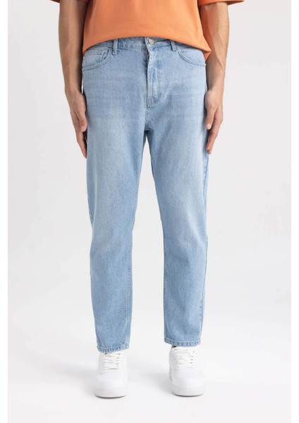 90's Slim Fit Dar Kalıp Yüksek Bel Dar Paça Jean Pantolon C1816AX24SP