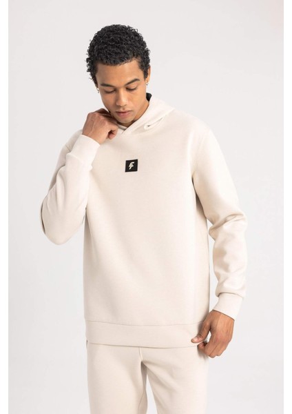 Fit Standart Fit Kapüşonlu Skuba Dalgıç Kumaş Sporcu Sweatshirt B4758AX24SP