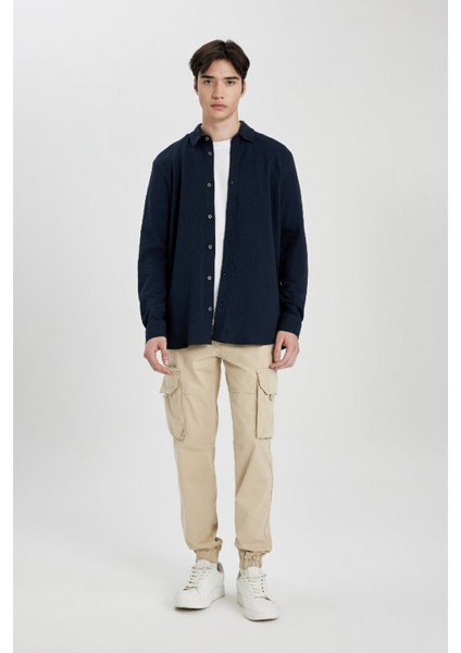 Regular Kargo Cepli Jogger Gabardin Taktik Pantolon B6146AX24SP
