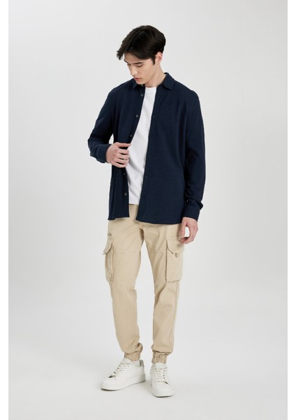Regular Kargo Cepli Jogger Gabardin Taktik Pantolon B6146AX24SP