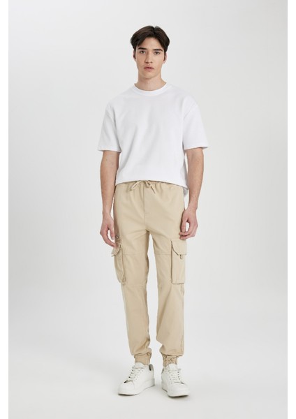Regular Kargo Cepli Jogger Gabardin Taktik Pantolon B6146AX24SP