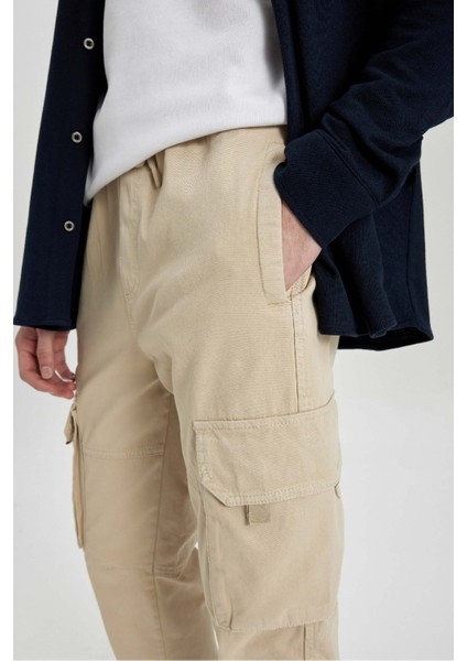 Regular Kargo Cepli Jogger Gabardin Taktik Pantolon B6146AX24SP