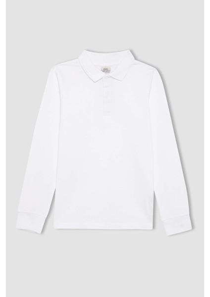 Erkek Çocuk Pike Uzun Kollu Basic Polo Tişört L0288A624SP