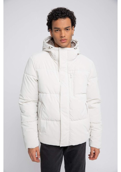 Regular Fit Kapüşonlu Şişme Mont A2478AX23WN