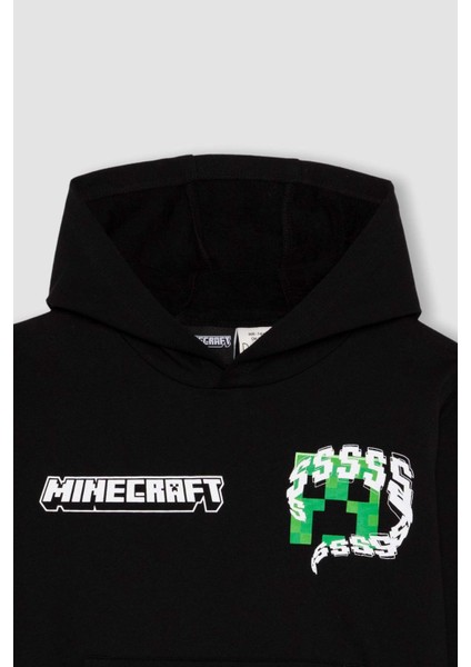 Erkek Çocuk Minecraft Kapüşonlu Sweatshirt B3069A823WN