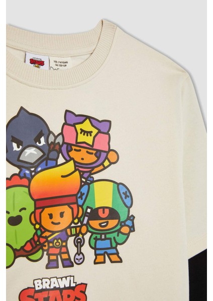 Erkek Çocuk Brawl Stars Bisiklet Yaka Sweatshirt B2213A823WN