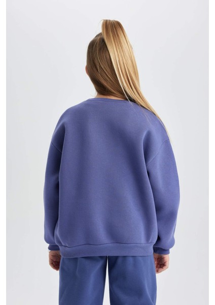 Kız Çocuk Snoopy Bisiklet Yaka Sweatshirt B2525A823WN