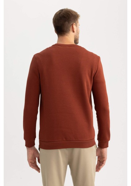 Regular Fit Bisiklet Yaka Basic Pamuklu Sweatshirt T3777AZ23AU