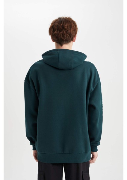 Jean Michel Basquiat Oversize Geniş Kalıp Kapüşonlu Sweatshirt A9486AX23AU